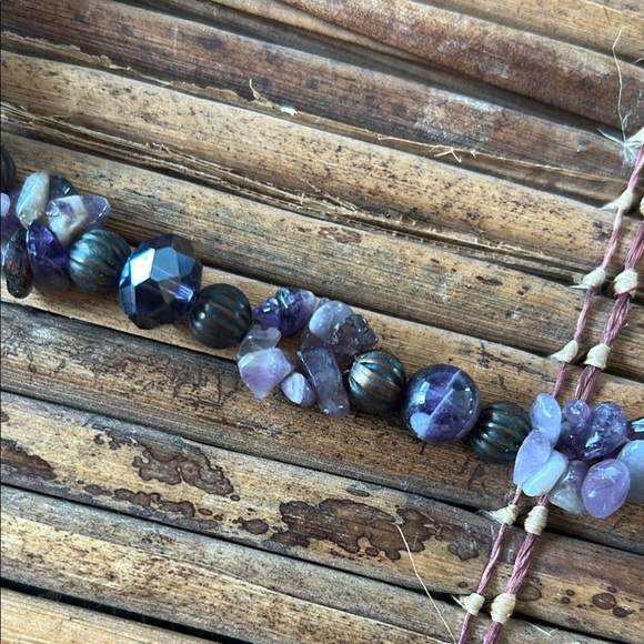 💜Purple Handcrafted Lepidolite Pendant Necklace - Picture 5 of 12